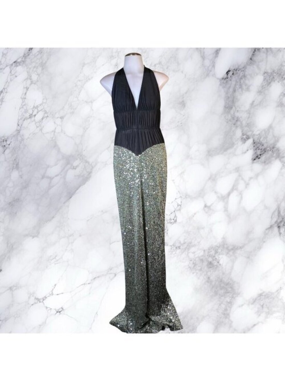 Lovers and Friends Anneliese Gown in Silver Combo